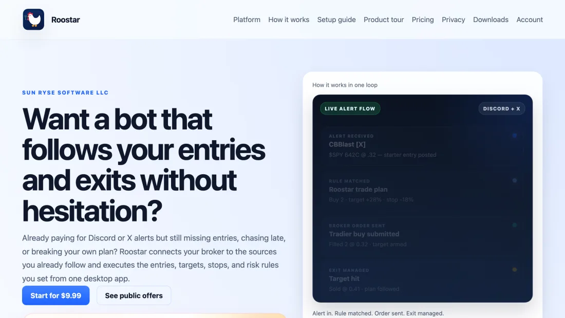 Roostar public product preview